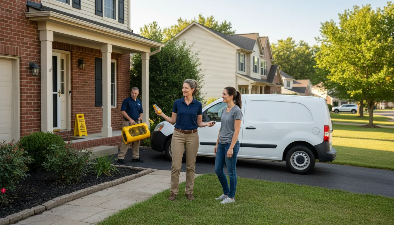 Residential water damage restoration in Yantic, CT